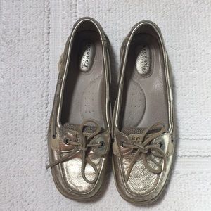 Sperry Angelfish Topsider Metallic Gold size 6.5